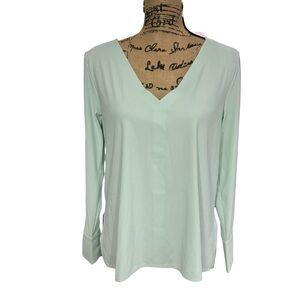ADAY Something Tailored Top Travel UPF 50 Wrinkle Resistant Seafoam Green Small